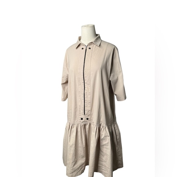 RUTI - THE WORK SHIRT POPLIN DRESS Size S/M Color Sanpiper - Picture 3 of 7